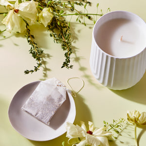 Lanterne Arc Scented Porcelain Candle, Tea Thyme