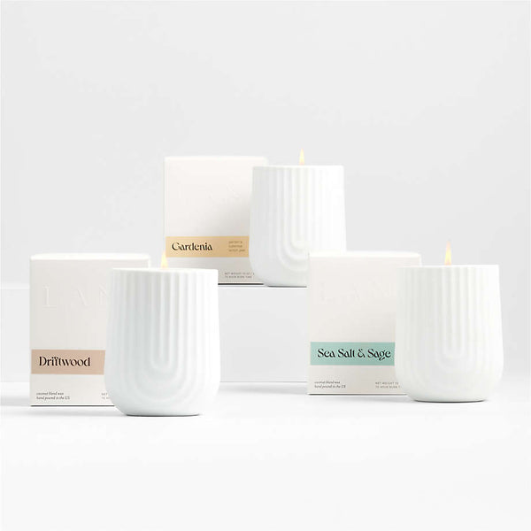 Load image into Gallery viewer, Beautifully designed white porcelain candle vessel