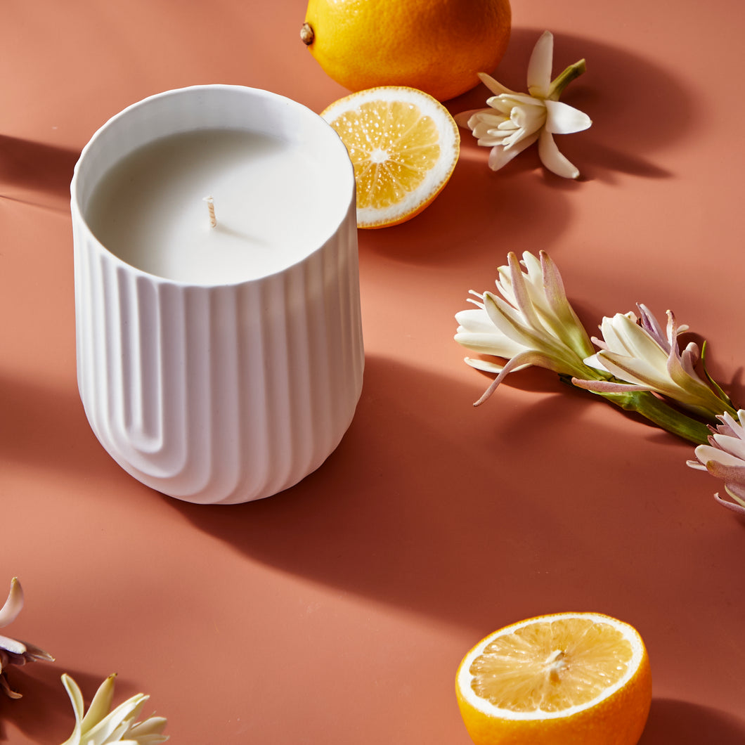 Arc Scented Porcelain Candle, Gardenia