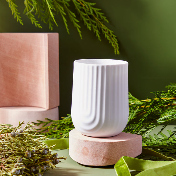 Load image into Gallery viewer, Arc Scented Porcelain Candle, Fir &amp; Cedar
